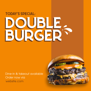 Double Burger Instagram post Image Preview