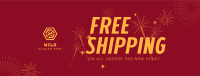 Free Shipping Sparkles Facebook cover Image Preview
