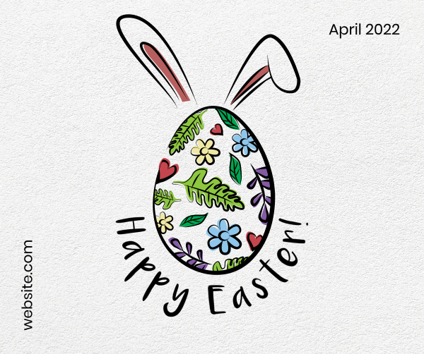 Egg Bunny Facebook Post Design Image Preview