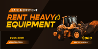 Heavy Equipment Rental Twitter post Image Preview