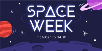Space Week Event Twitter Post Design