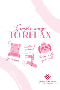 Cute Relaxation Tips Pinterest Pin Image Preview