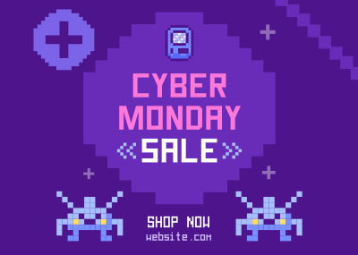 Pixel Cyber Monday Postcard Image Preview