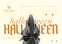 Spooky Halloween Postcard Image Preview