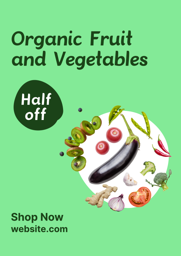 Organic Vegetables Market Poster Design Image Preview