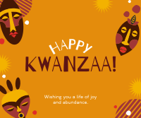 Kwanzaa Mask Facebook Post Design