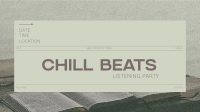 Minimal Chill Music Listening Party Facebook Event Cover Design