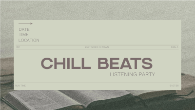 Minimal Chill Music Listening Party Facebook event cover Image Preview