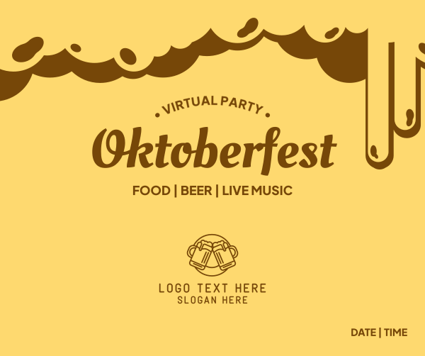 Virtual Oktoberfest Facebook Post Design Image Preview