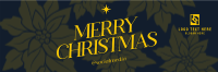Christmas Greetings Poinsettia Twitter Header Preview