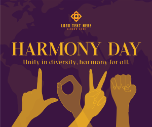 LOVE Sign Harmony Day Facebook post Image Preview