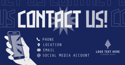 Quirky and Bold Contact Us Facebook ad Image Preview
