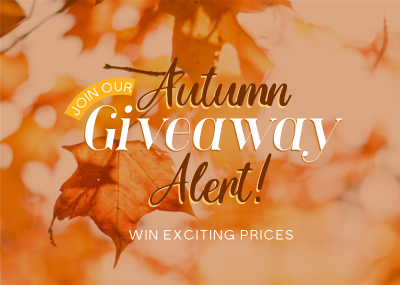 Autumn Giveaway Alert Postcard Image Preview