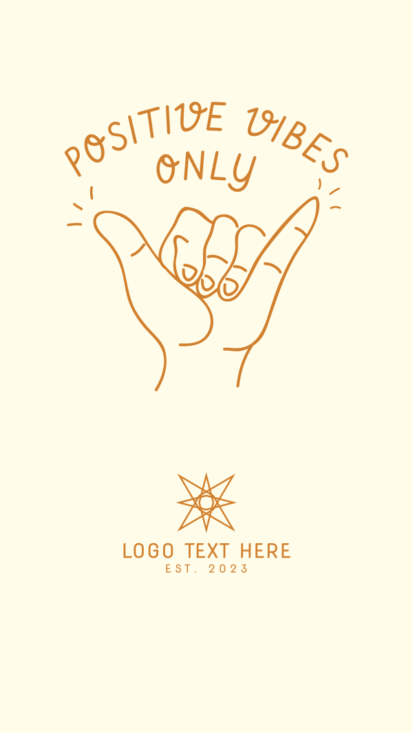 Positive Vibes Hand Sign Facebook Story Design Image Preview