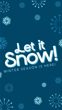 Let It Snow Winter Greeting YouTube short Image Preview