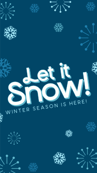 Let It Snow Winter Greeting YouTube Short Design