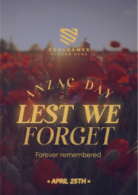 Red Poppy Lest We Forget Flyer Image Preview