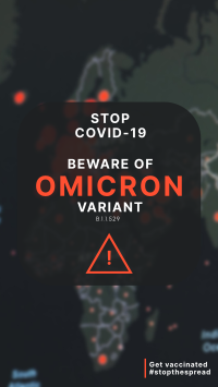 Beware Of Omicron Instagram Story Design