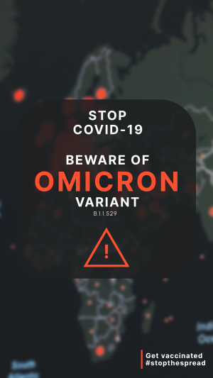 Beware Of Omicron Instagram story Image Preview