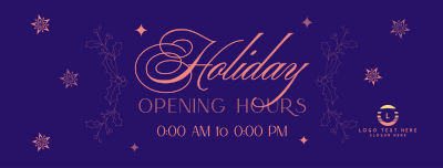 Elegant Holiday Opening Facebook cover Image Preview