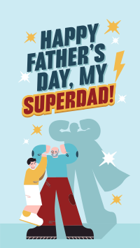 Superhero Father's Day Facebook story Image Preview