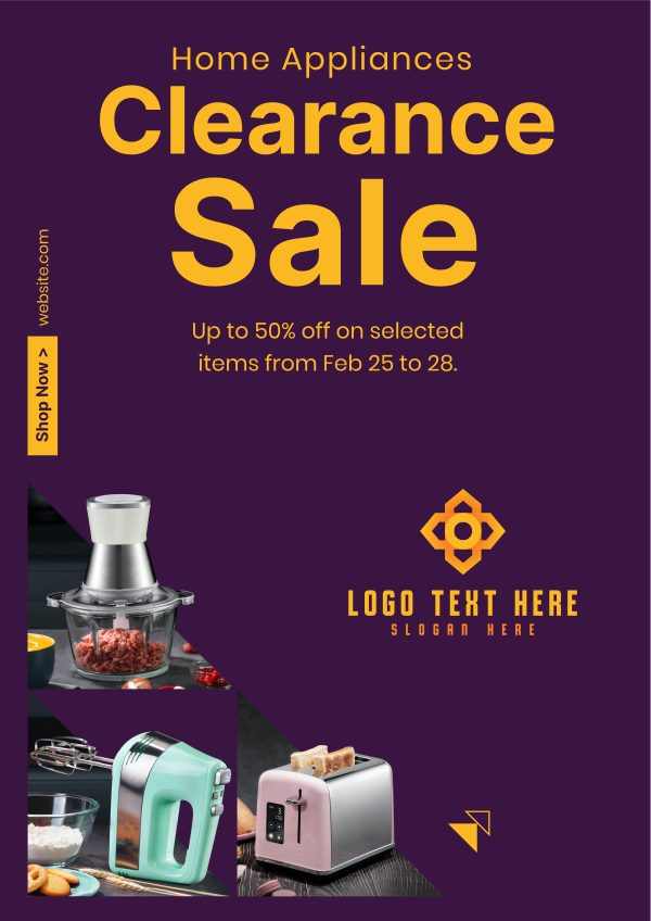 Appliance Clearance Sale Flyer Design Image Preview
