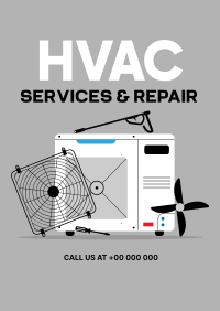 Best HVAC Service Poster Design