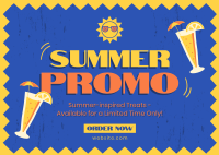Cafe Summer Promo Postcard Design