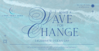 Wave Change Ocean Day Facebook Ad Design