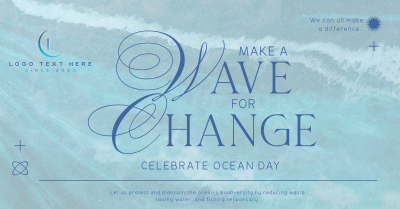 Wave Change Ocean Day Facebook ad Image Preview