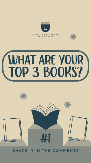 Your Top 3 Books Facebook story Image Preview