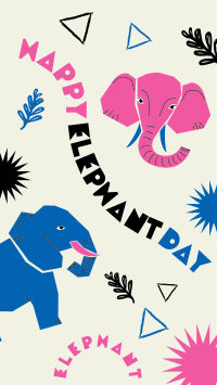 Abstract Elephant Instagram Story Design