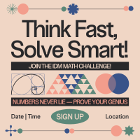 Abstract Math Quiz Challenge Instagram Post Preview