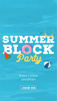 Floating Summer Party TikTok Video Design