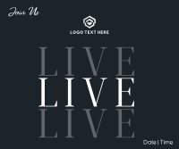 Simple Live Announcement Facebook Post Design