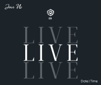 Simple Live Announcement Facebook Post Image Preview