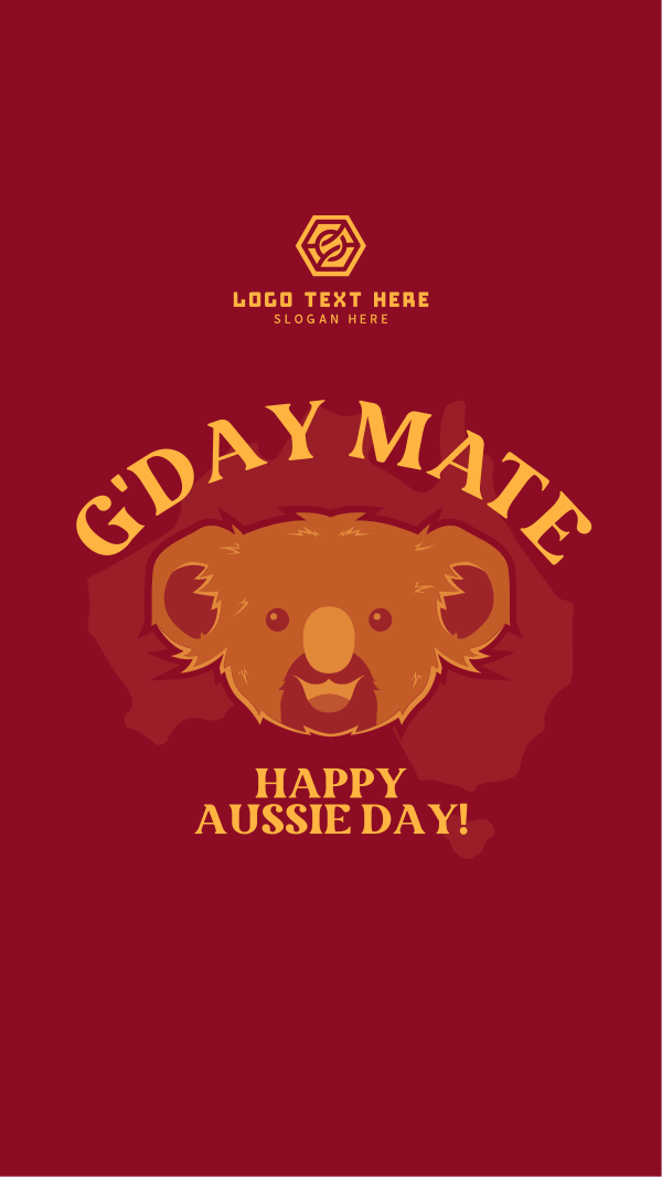 Happy Aussie Koala Instagram Story Design Image Preview