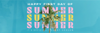Summer Palm Tree Twitter Header Design