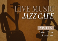 Cafe Jazz Postcard Design
