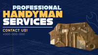 Modern Handyman Service Facebook event cover Image Preview