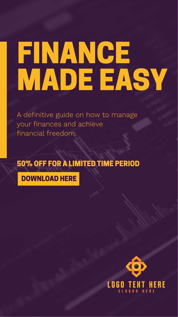 Financial Guide eBook  Instagram Story Design Image Preview