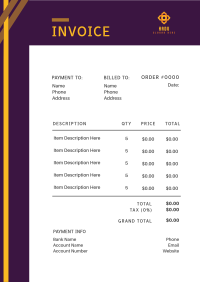 Modern Edgy Invoice Image Preview