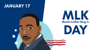 MLK Day Reminder Twitter Post Design