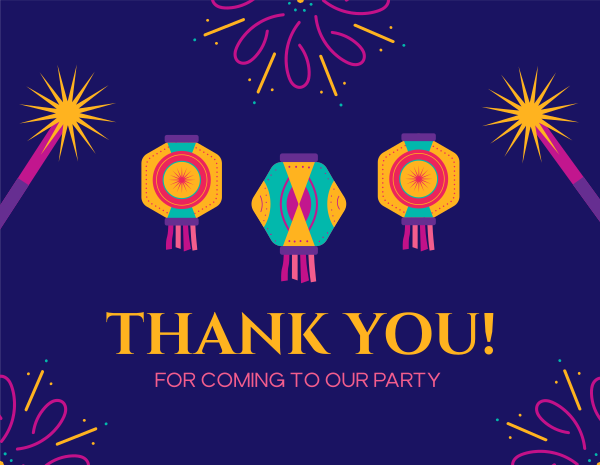 Diwali Festival Thank You Card Design Image Preview