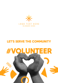 All Hands Community Volunteer Poster Design
