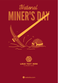 Miner's Day Flyer Design