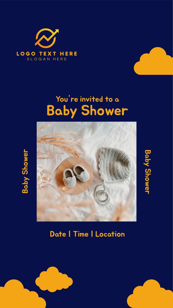 Baby Shower Invitation Facebook Story Design Image Preview