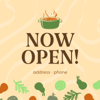 Now Open Vegan Restaurant Instagram post Image Preview