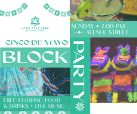 Cinco de Mayo Block Party Facebook Post Design