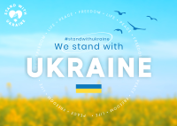 Ukraine Scenery Postcard Design